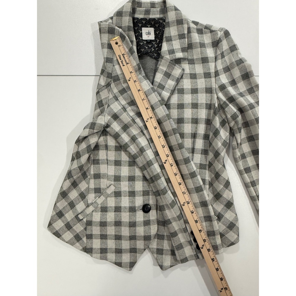 Cabi 5292 Valentina Checked Ponte Knit Blazer Jacket Women's Size 10 W453 - Picture 9 of 9
